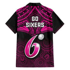 sydney-sixers-cricket-family-matching-off-shoulder-maxi-dress-and-hawaiian-shirt-2023-unique-indigenous-art-mix-polynesian-pattern