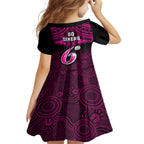 Sydney Sixers Cricket Family Matching Off Shoulder Short Dress and Hawaiian Shirt 2023 Unique Indigenous Art Mix Polynesian Pattern LT14