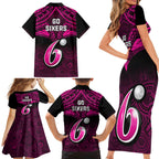 sydney-sixers-cricket-family-matching-short-sleeve-bodycon-dress-and-hawaiian-shirt-2023-unique-indigenous-art-mix-polynesian-pattern