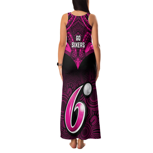 sydney-sixers-cricket-family-matching-tank-maxi-dress-and-hawaiian-shirt-2023-unique-indigenous-art-mix-polynesian-pattern