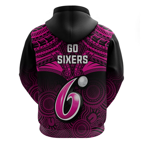 sydney-sixers-cricket-hoodie-2023-unique-indigenous-art-mix-polynesian-pattern