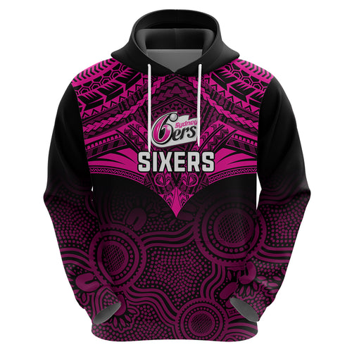 sydney-sixers-cricket-hoodie-2023-unique-indigenous-art-mix-polynesian-pattern