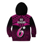 sydney-sixers-cricket-kid-hoodie-2023-unique-indigenous-art-mix-polynesian-pattern