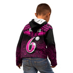 sydney-sixers-cricket-kid-hoodie-2023-unique-indigenous-art-mix-polynesian-pattern