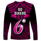 sydney-sixers-cricket-long-sleeve-shirt-2023-unique-indigenous-art-mix-polynesian-pattern