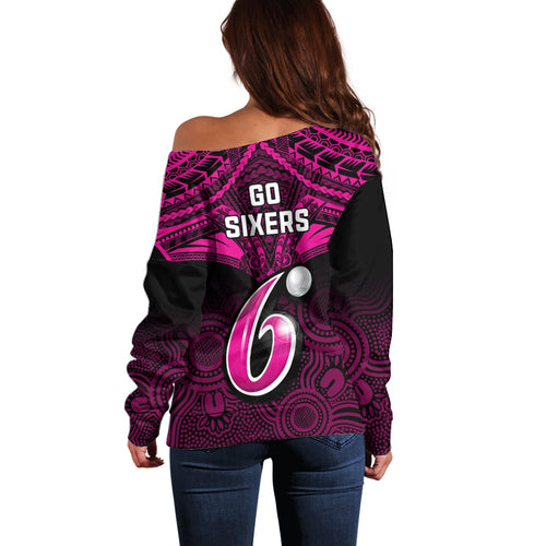 sydney-sixers-cricket-off-shoulder-sweater-2023-unique-indigenous-art-mix-polynesian-pattern