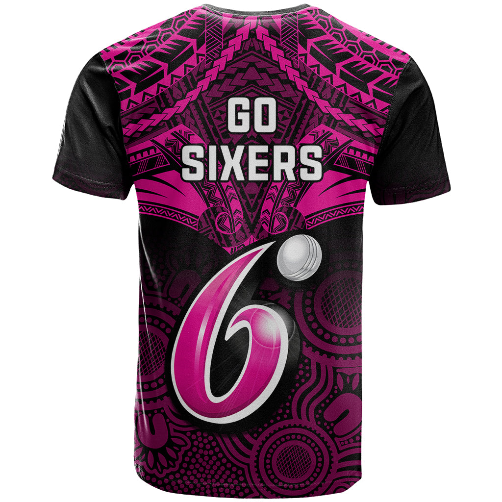 sydney-sixers-cricket-t-shirt-2023-unique-indigenous-art-mix-polynesian-pattern