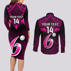 custom-sydney-sixers-cricket-couples-matching-long-sleeve-bodycon-dress-and-long-sleeve-button-shirts-2023-unique-indigenous-art-mix-polynesian-pattern