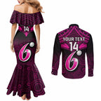 custom-sydney-sixers-cricket-couples-matching-mermaid-dress-and-long-sleeve-button-shirts-2023-unique-indigenous-art-mix-polynesian-pattern