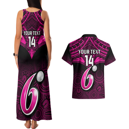 custom-sydney-sixers-cricket-couples-matching-tank-maxi-dress-and-hawaiian-shirt-2023-unique-indigenous-art-mix-polynesian-pattern