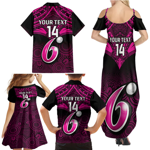 custom-sydney-sixers-cricket-family-matching-summer-maxi-dress-and-hawaiian-shirt-2023-unique-indigenous-art-mix-polynesian-pattern