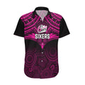 custom-sydney-sixers-cricket-hawaiian-shirt-2023-unique-indigenous-art-mix-polynesian-pattern