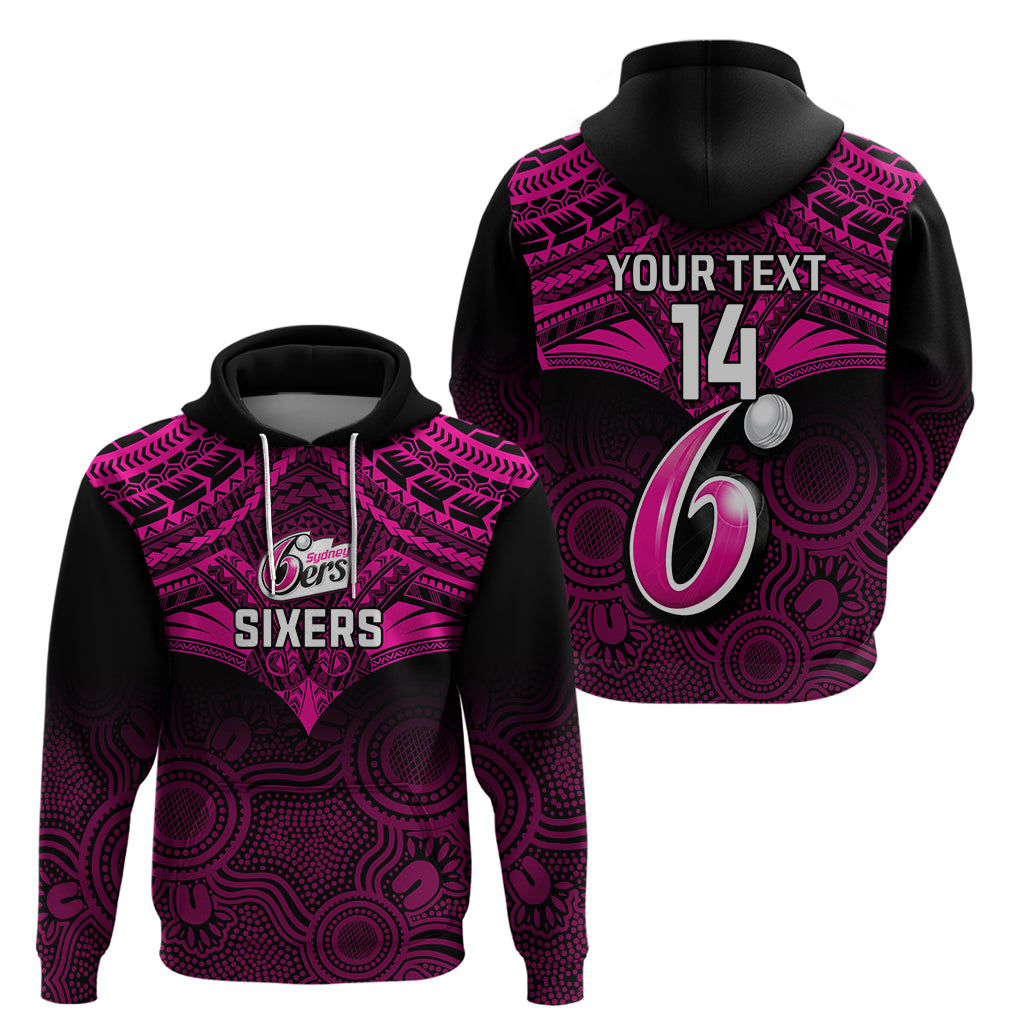 custom-sydney-sixers-cricket-hoodie-2023-unique-indigenous-art-mix-polynesian-pattern