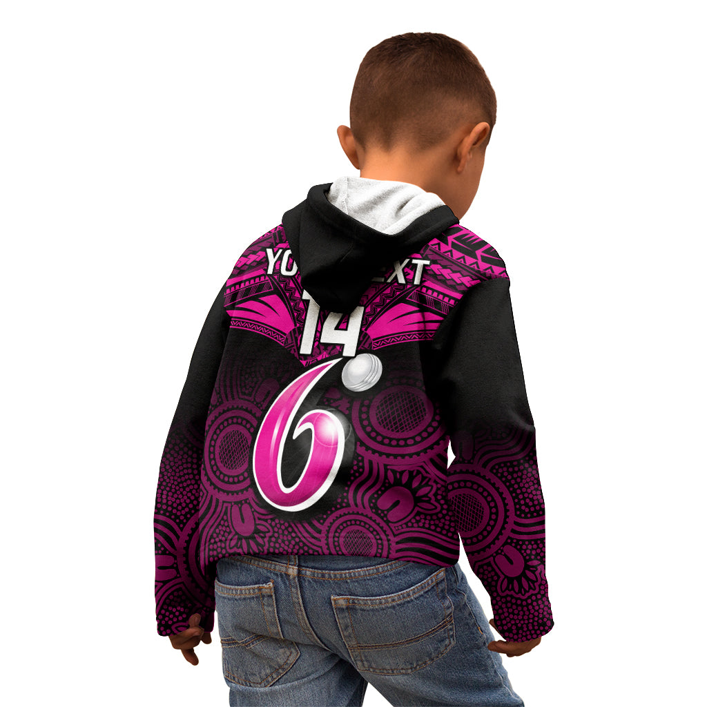 custom-sydney-sixers-cricket-kid-hoodie-2023-unique-indigenous-art-mix-polynesian-pattern