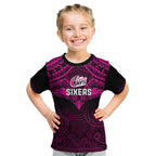 custom-sydney-sixers-cricket-kid-t-shirt-2023-unique-indigenous-art-mix-polynesian-pattern