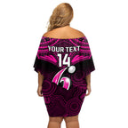 custom-sydney-sixers-cricket-off-shoulder-short-dress-2023-unique-indigenous-art-mix-polynesian-pattern