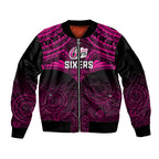 custom-sydney-sixers-cricket-sleeve-zip-bomber-jacket-2023-unique-indigenous-art-mix-polynesian-pattern
