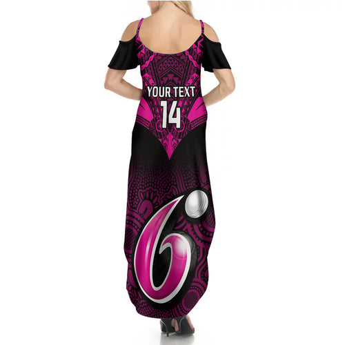 custom-sydney-sixers-cricket-summer-maxi-dress-2023-unique-indigenous-art-mix-polynesian-pattern