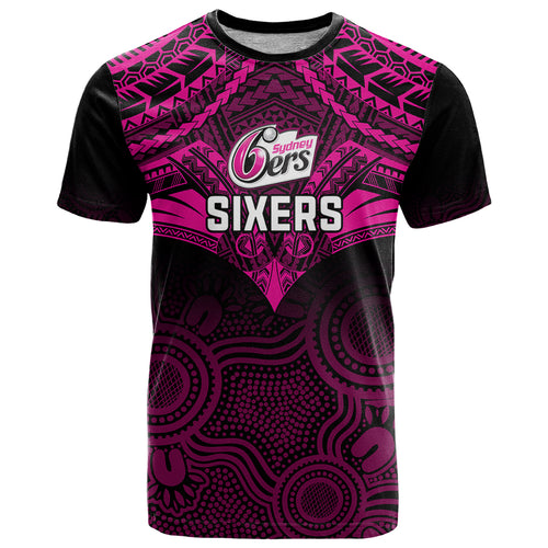 custom-sydney-sixers-cricket-t-shirt-2023-unique-indigenous-art-mix-polynesian-pattern