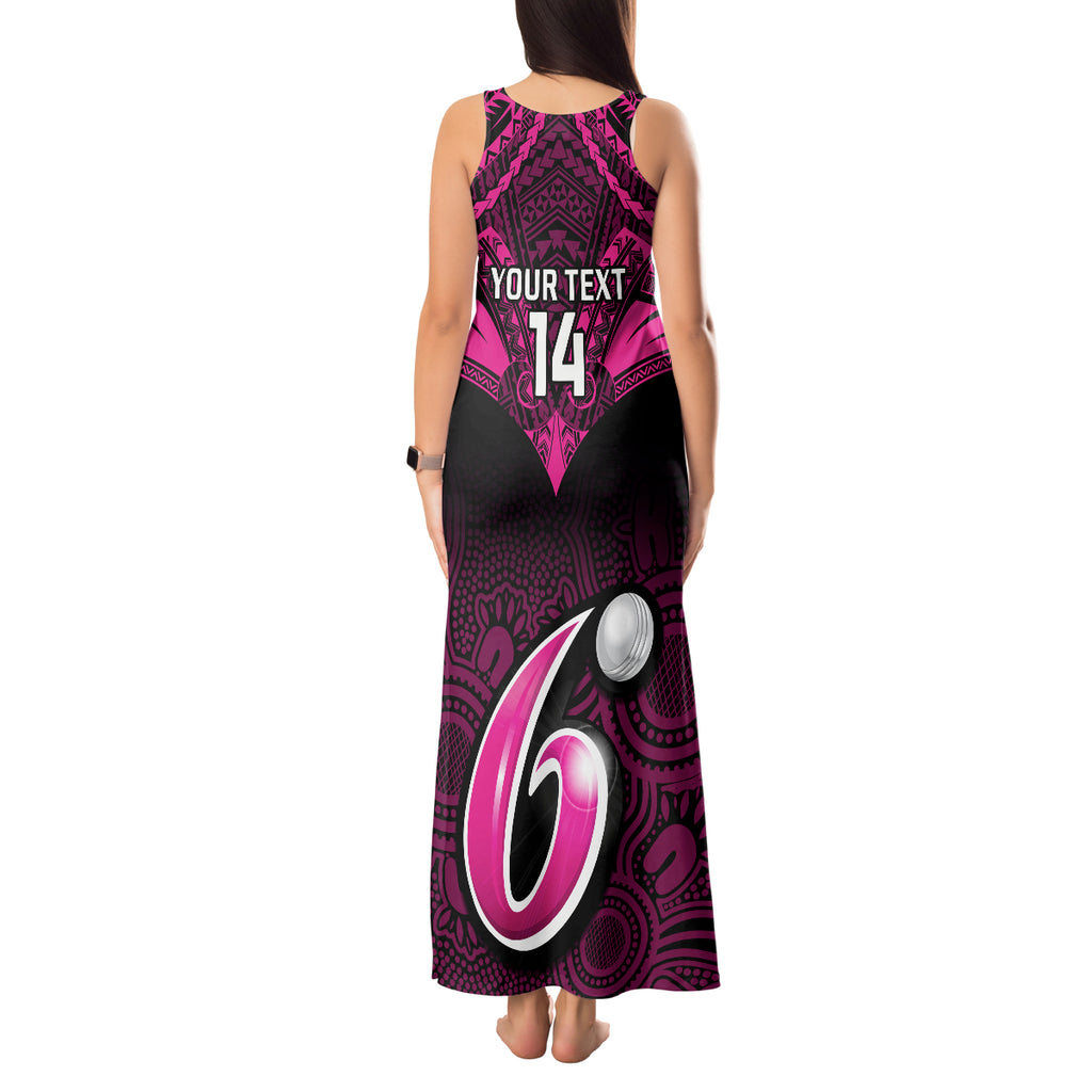 custom-sydney-sixers-cricket-tank-maxi-dress-2023-unique-indigenous-art-mix-polynesian-pattern