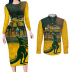 matildas-pride-couples-matching-long-sleeve-bodycon-dress-and-long-sleeve-button-shirts-lgbt-kangaroo-australian-proud