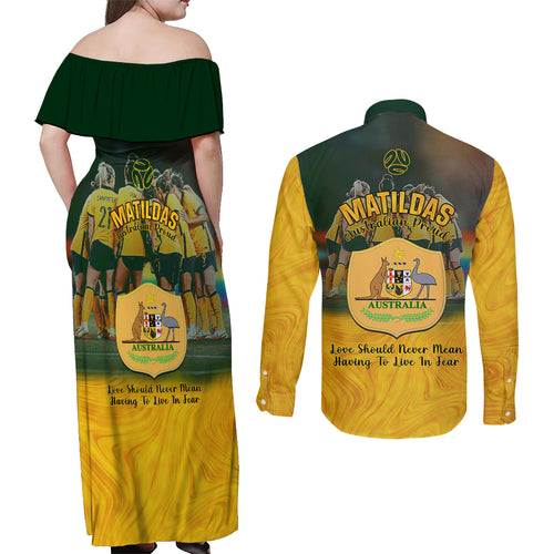 matildas-pride-couples-matching-off-shoulder-maxi-dress-and-long-sleeve-button-shirts-lgbt-kangaroo-australian-proud