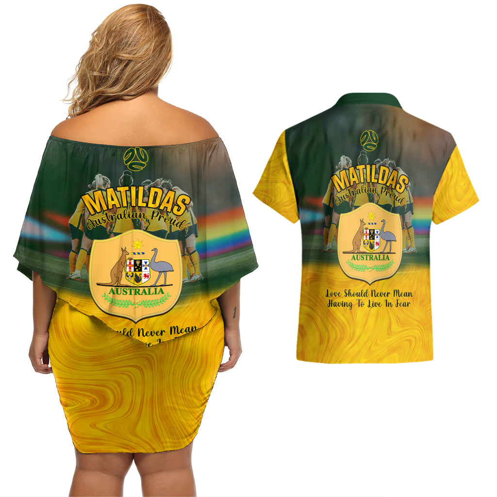 matildas-pride-couples-matching-off-shoulder-short-dress-and-hawaiian-shirt-lgbt-kangaroo-australian-proud