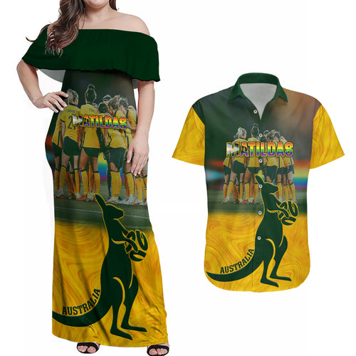 custom-matildas-pride-couples-matching-off-shoulder-maxi-dress-and-hawaiian-shirt-lgbt-kangaroo-australian-proud