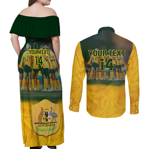 custom-matildas-pride-couples-matching-off-shoulder-maxi-dress-and-long-sleeve-button-shirts-lgbt-kangaroo-australian-proud