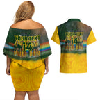 custom-matildas-pride-couples-matching-off-shoulder-short-dress-and-hawaiian-shirt-lgbt-kangaroo-australian-proud