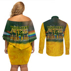 custom-matildas-pride-couples-matching-off-shoulder-short-dress-and-long-sleeve-button-shirts-lgbt-kangaroo-australian-proud