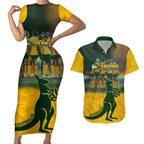 custom-matildas-pride-couples-matching-short-sleeve-bodycon-dress-and-hawaiian-shirt-lgbt-kangaroo-australian-proud