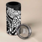New Zealand Eel Can Cooler Tumbler Tuna Aotearoa Maori Patten - Black
