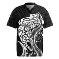 New Zealand Eel Rugby Jersey Tuna Aotearoa Maori Patten - Black