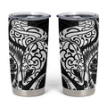 New Zealand Eel Tumbler Cup Tuna Aotearoa Maori Patten - Black