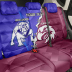 Personalised Bulldogs And Eagles Rugby Back Car Seat Cover Dynamic Style