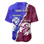 Personalised Bulldogs And Eagles Rugby Baseball Jersey Dynamic Style