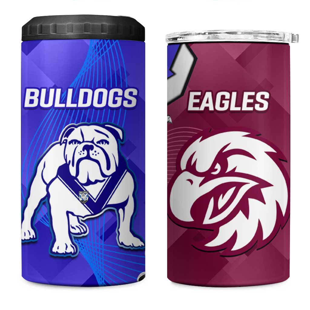 Bulldogs And Eagles Rugby Can Cooler Tumbler Dynamic Style