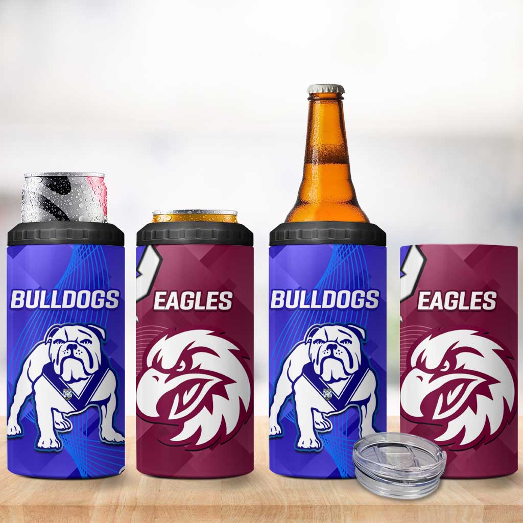 Bulldogs And Eagles Rugby Can Cooler Tumbler Dynamic Style
