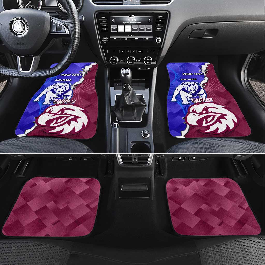 Personalised Bulldogs And Eagles Rugby Car Mats Dynamic Style