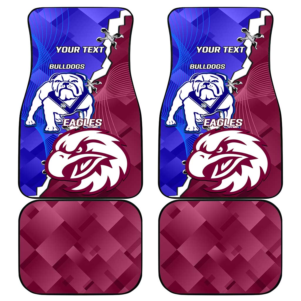 Personalised Bulldogs And Eagles Rugby Car Mats Dynamic Style