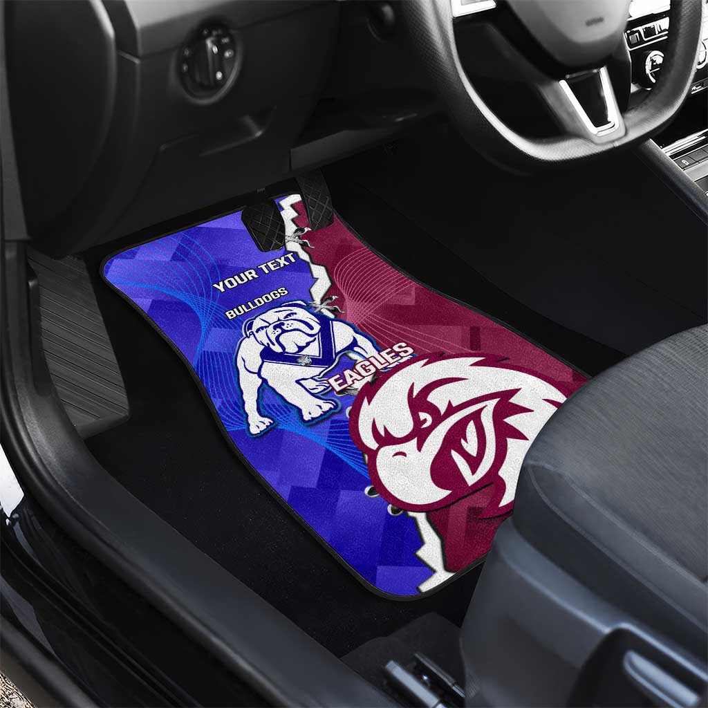 Personalised Bulldogs And Eagles Rugby Car Mats Dynamic Style