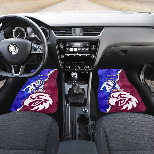 Personalised Bulldogs And Eagles Rugby Car Mats Dynamic Style