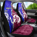 Personalised Bulldogs And Eagles Rugby Car Seat Cover Dynamic Style