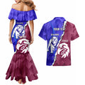 Personalised Bulldogs And Eagles Rugby Couples Matching Mermaid Dress and Hawaiian Shirt Dynamic Style