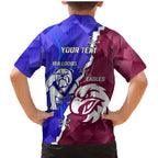 Personalised Bulldogs And Eagles Rugby Family Matching Mermaid Dress and Hawaiian Shirt Dynamic Style