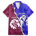 Personalised Bulldogs And Eagles Rugby Family Matching Mermaid Dress and Hawaiian Shirt Dynamic Style