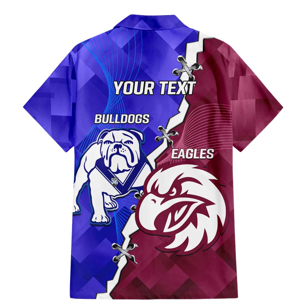 Personalised Bulldogs And Eagles Rugby Family Matching Mermaid Dress and Hawaiian Shirt Dynamic Style