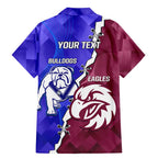 Personalised Bulldogs And Eagles Rugby Family Matching Mermaid Dress and Hawaiian Shirt Dynamic Style