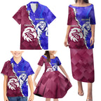 Personalised Bulldogs And Eagles Rugby Family Matching Puletasi and Hawaiian Shirt Dynamic Style